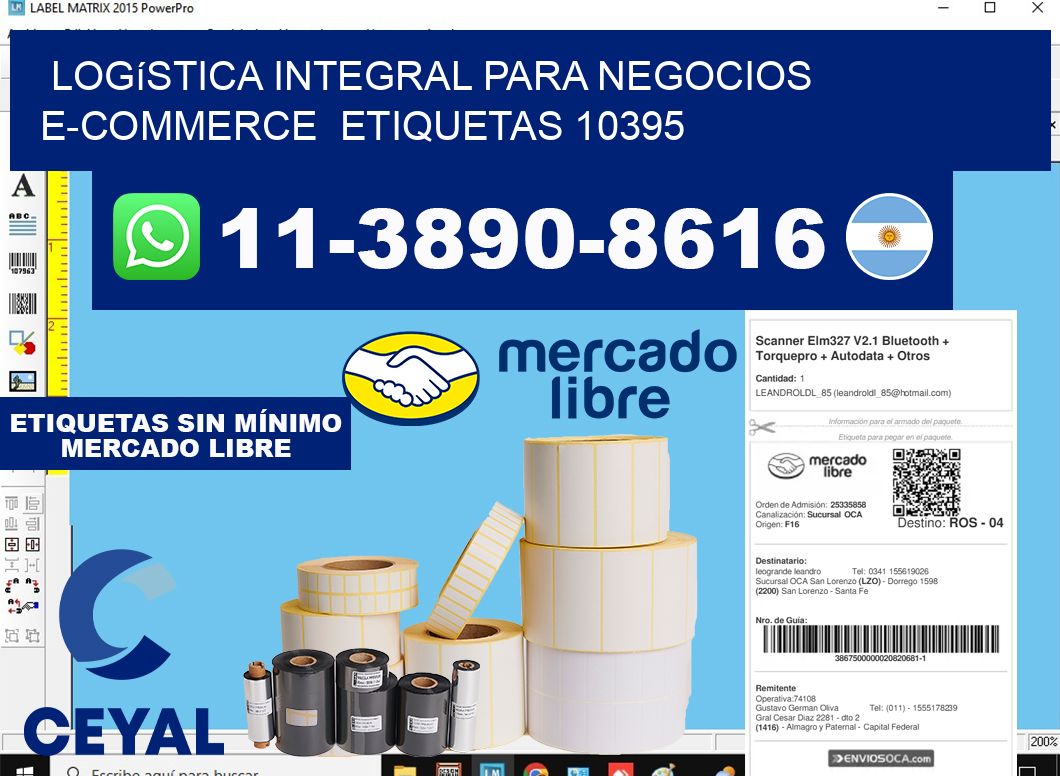 Logística integral para negocios e-commerce etiquetas 10395