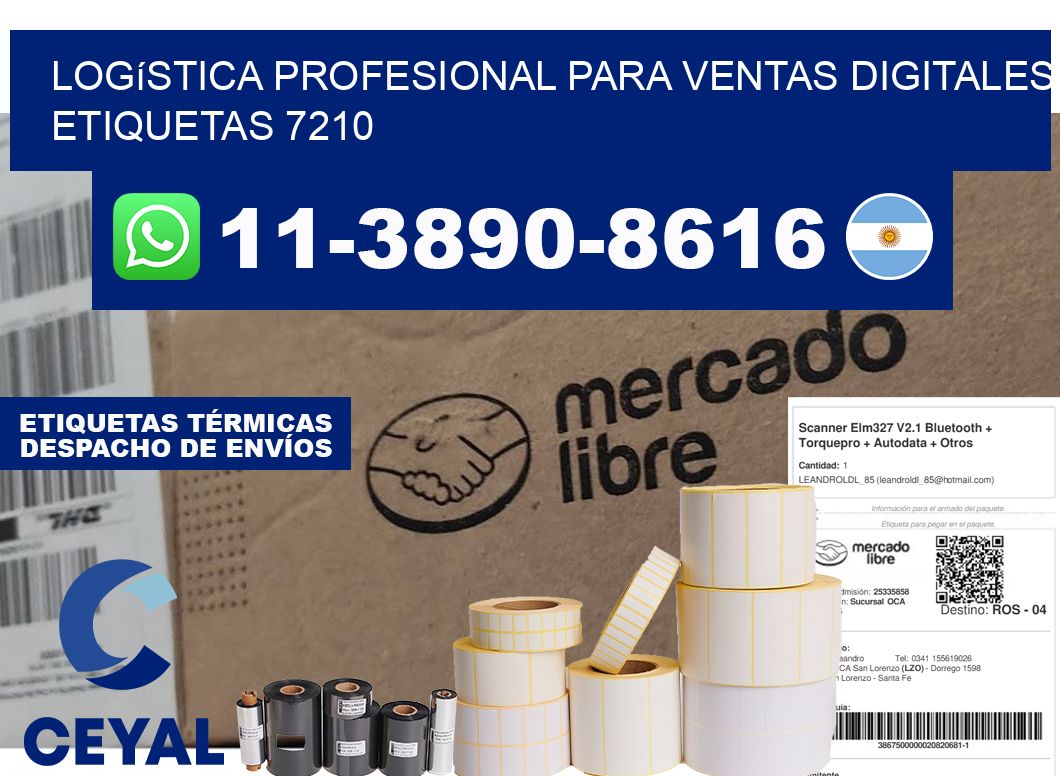 Logística profesional para ventas digitales etiquetas 7210