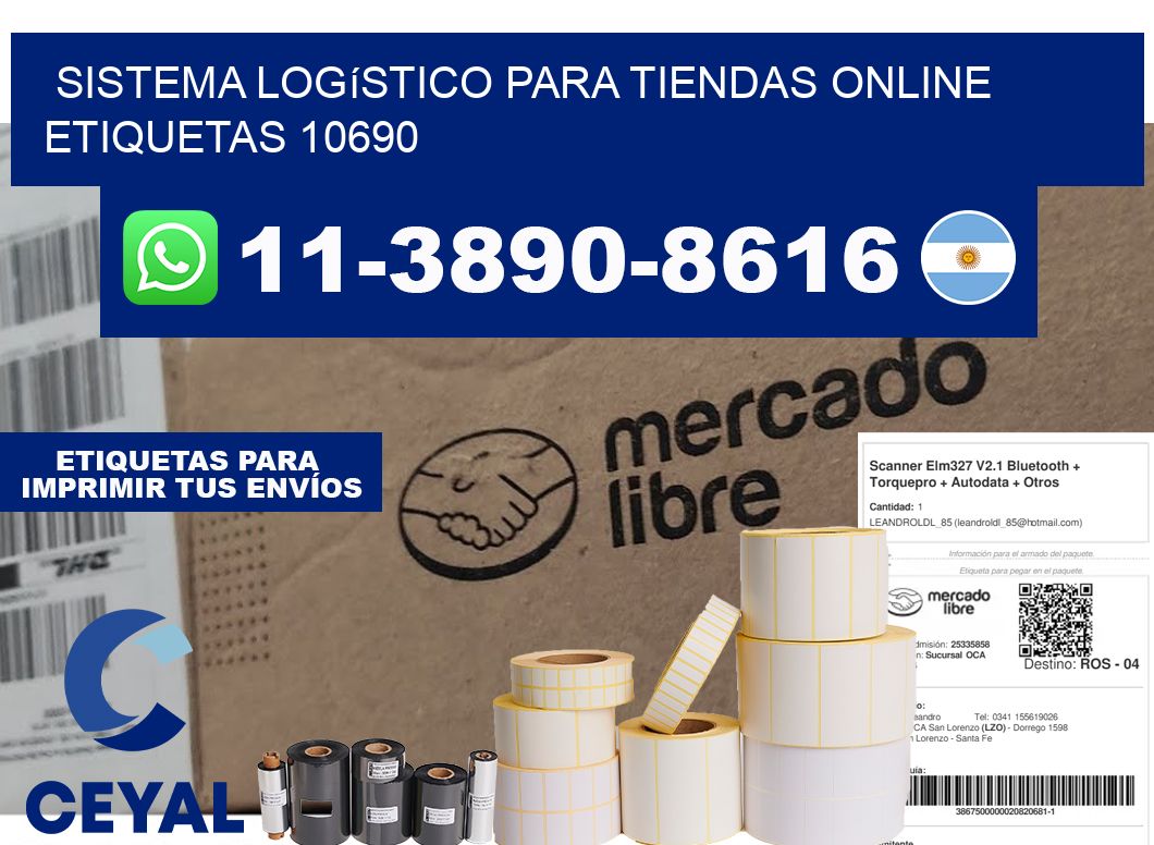 Sistema logístico para tiendas online  etiquetas 10690