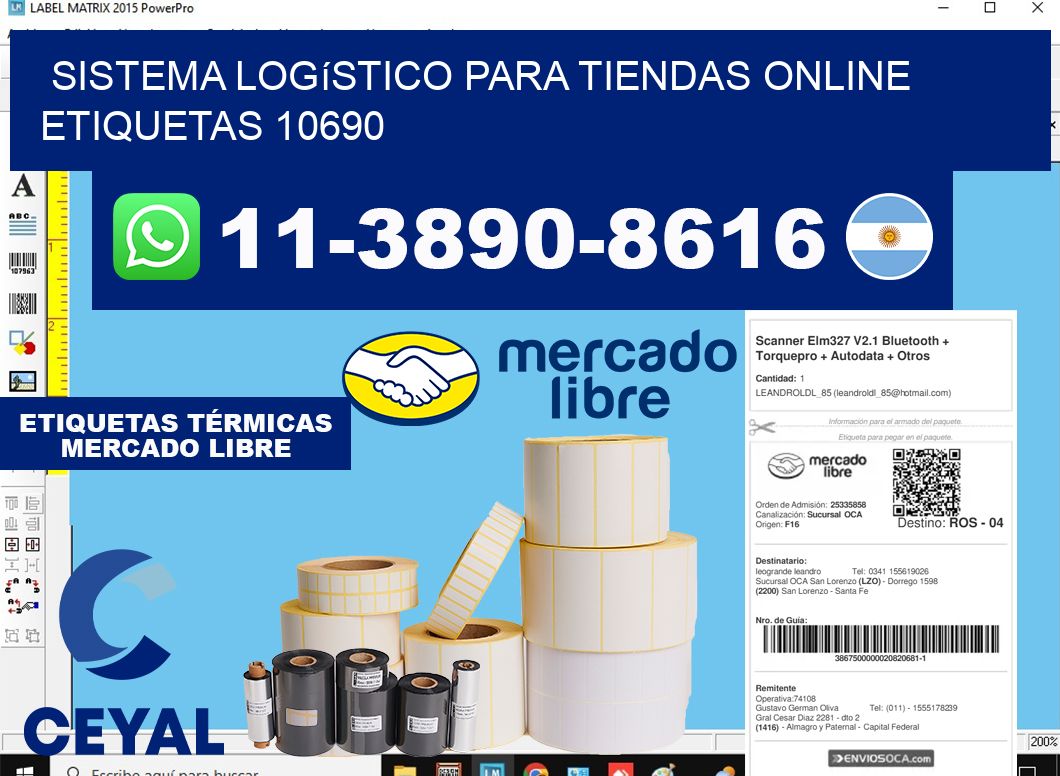 Sistema logístico para tiendas online  etiquetas 10690