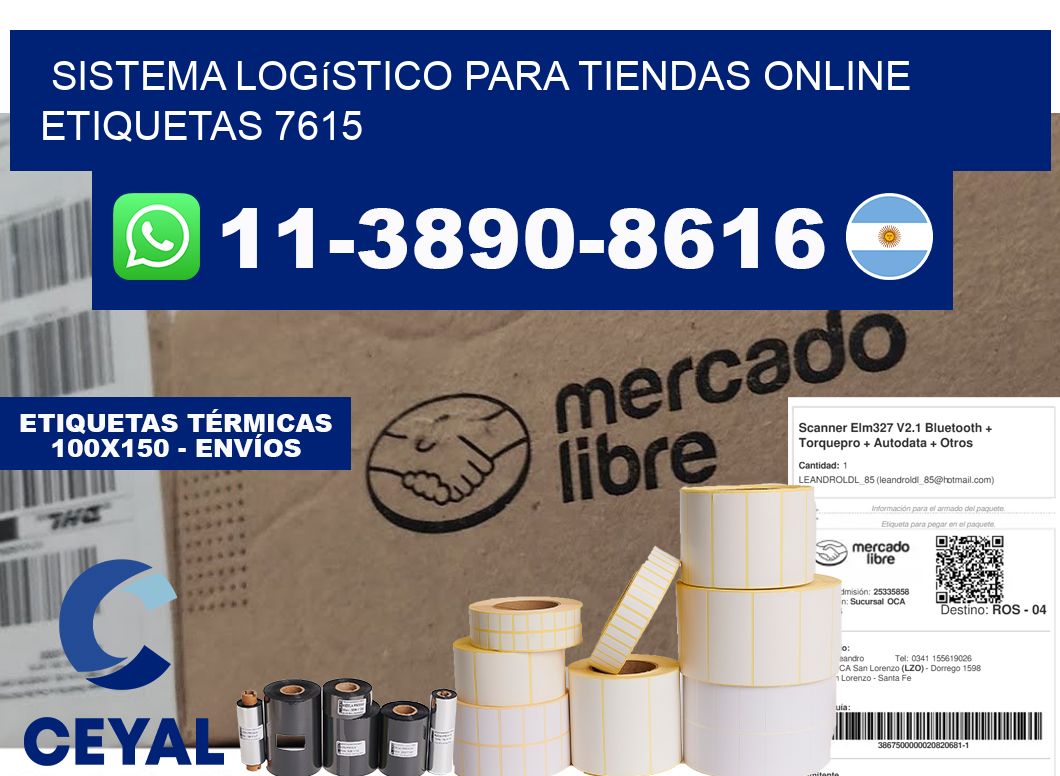 Sistema logístico para tiendas online etiquetas 7615