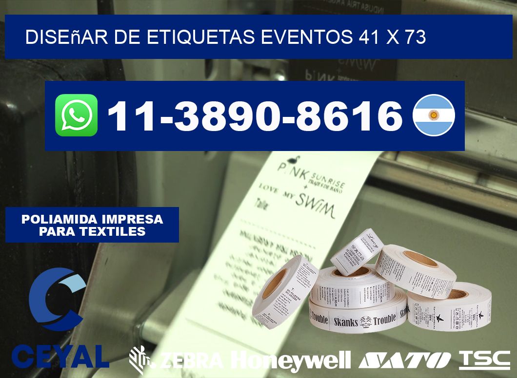 diseñar de etiquetas eventos 41 x 73
