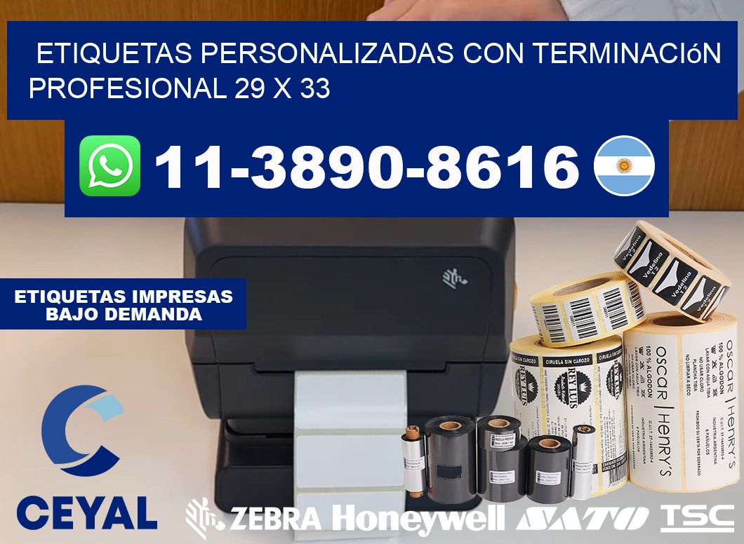 etiquetas personalizadas con terminación profesional 29 x 33