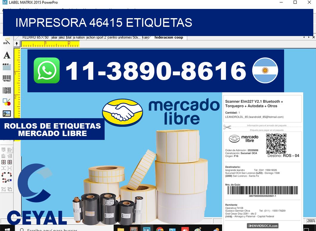 impresora 46415 etiquetas