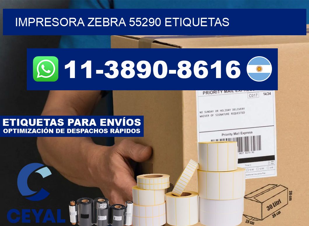 impresora zebra 55290 etiquetas