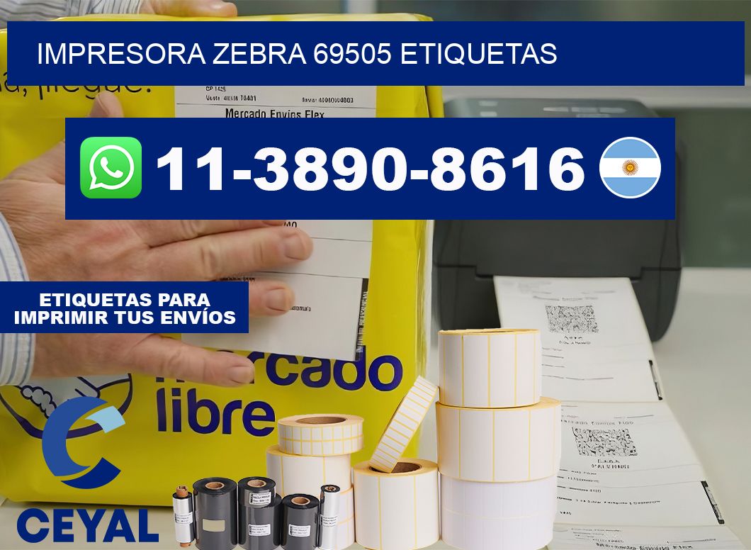 impresora zebra 69505 etiquetas
