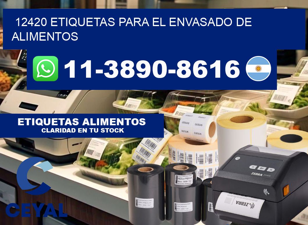 12420 etiquetas para el envasado de alimentos
