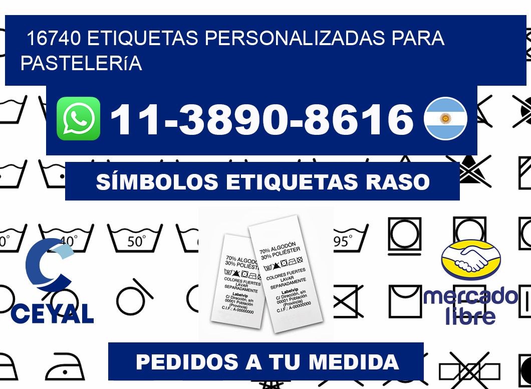 16740 etiquetas personalizadas para pastelería