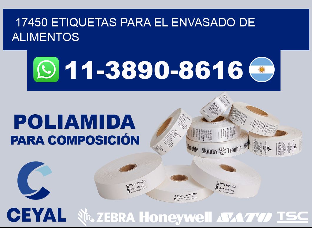 17450 etiquetas para el envasado de alimentos