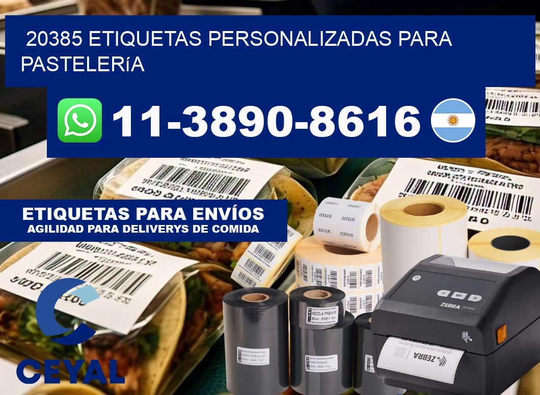 20385 etiquetas personalizadas para pastelería