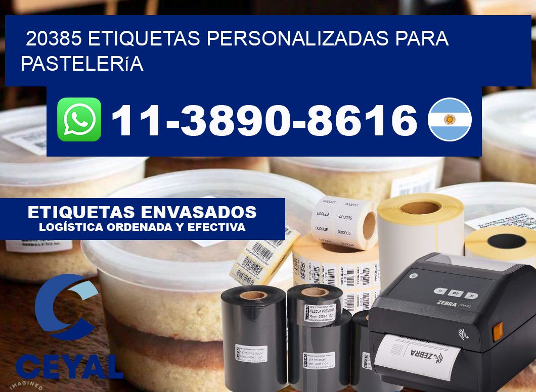20385 etiquetas personalizadas para pastelería