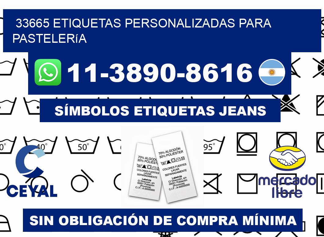 33665 etiquetas personalizadas para pastelería