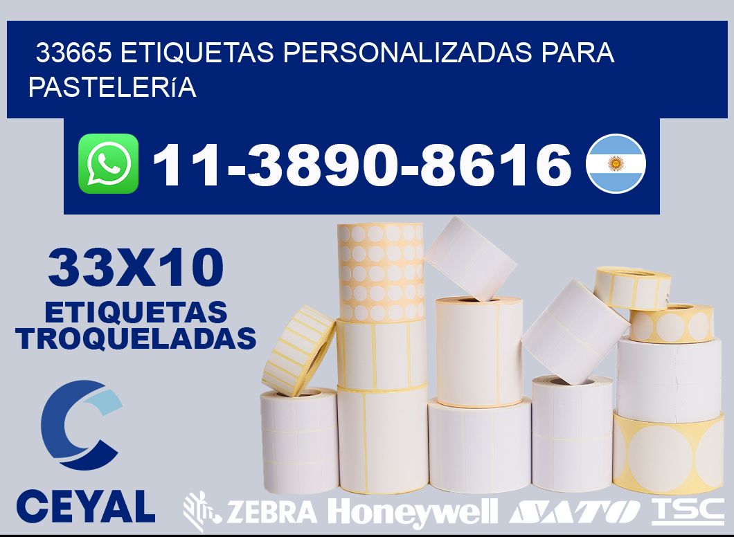 33665 etiquetas personalizadas para pastelería