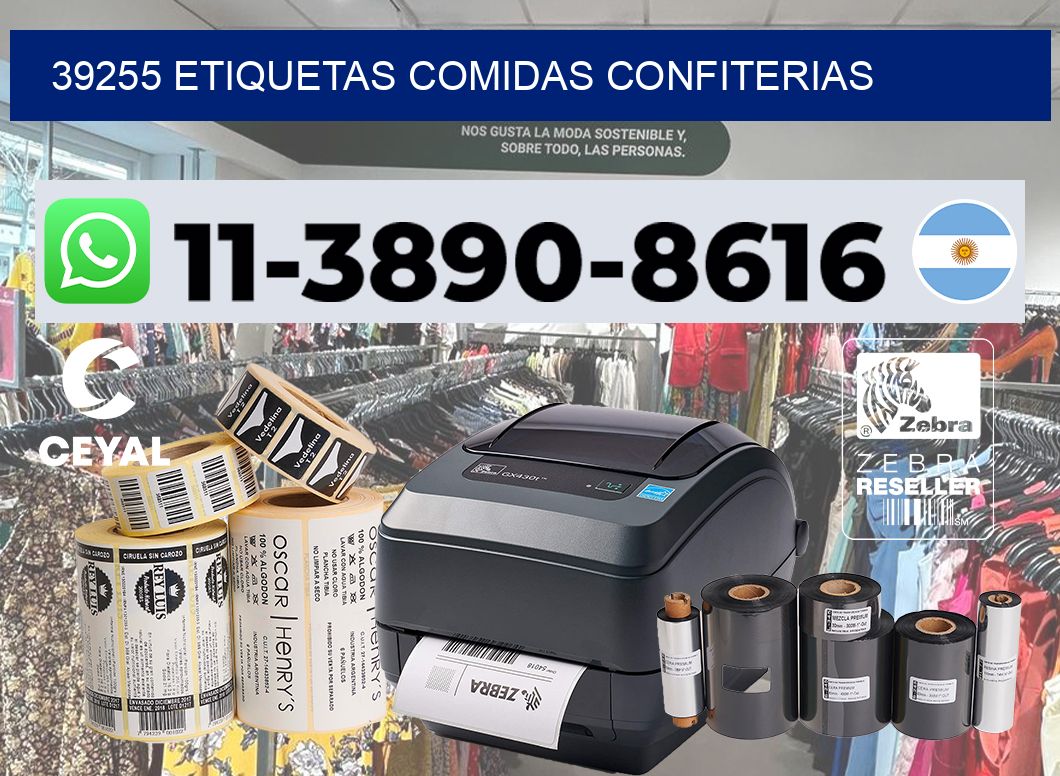 39255 etiquetas comidas confiterias