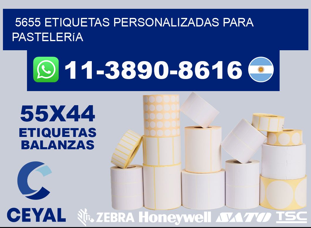 5655 etiquetas personalizadas para pastelería