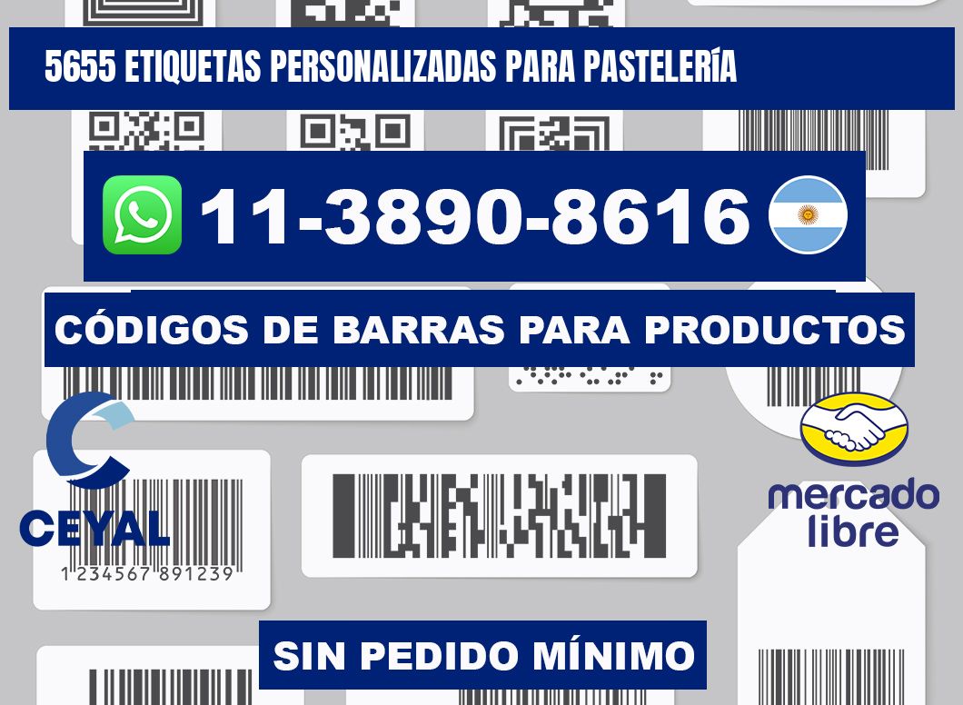 5655 etiquetas personalizadas para pastelería
