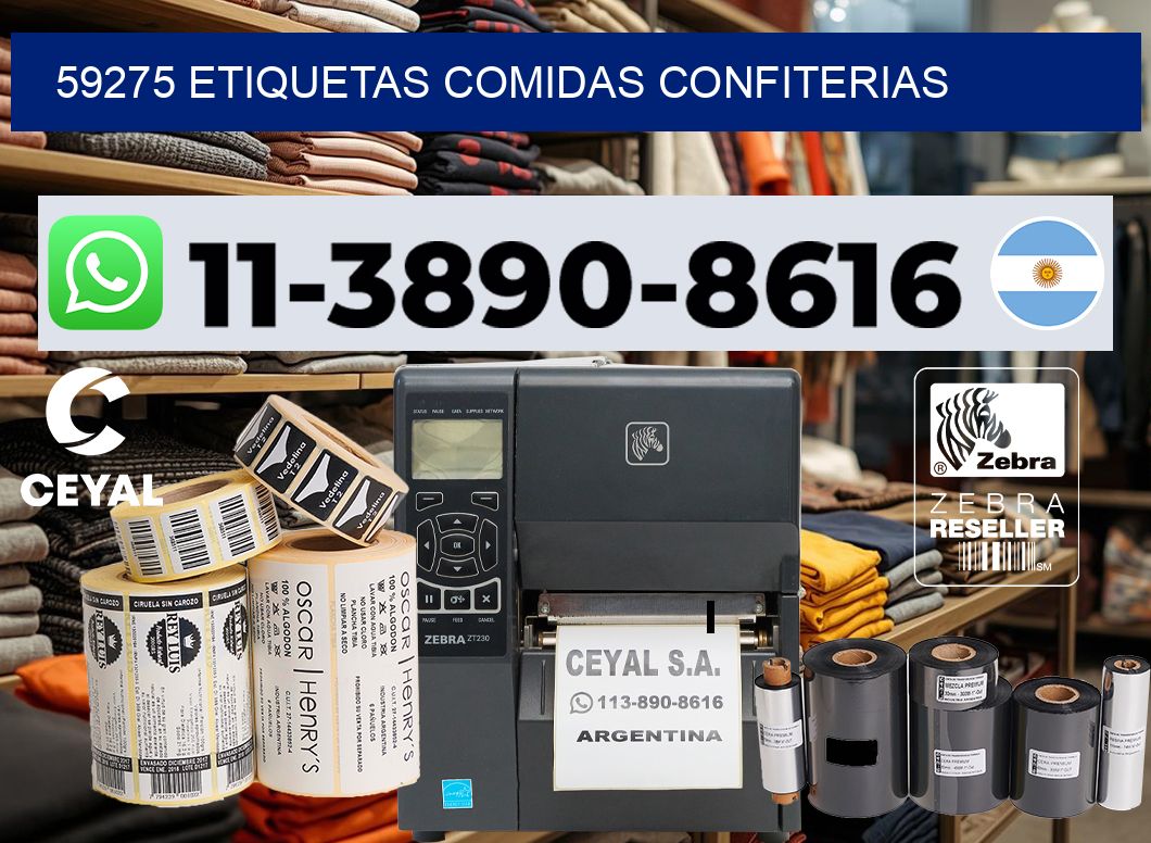 59275 etiquetas comidas confiterias