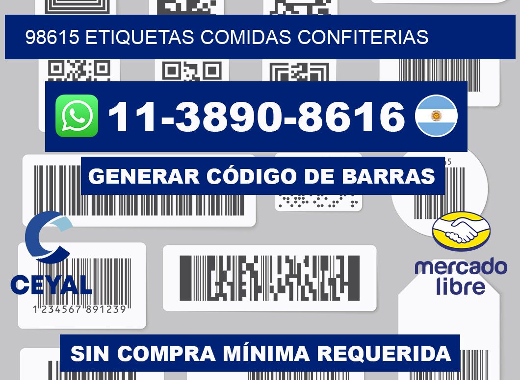 98615 etiquetas comidas confiterias