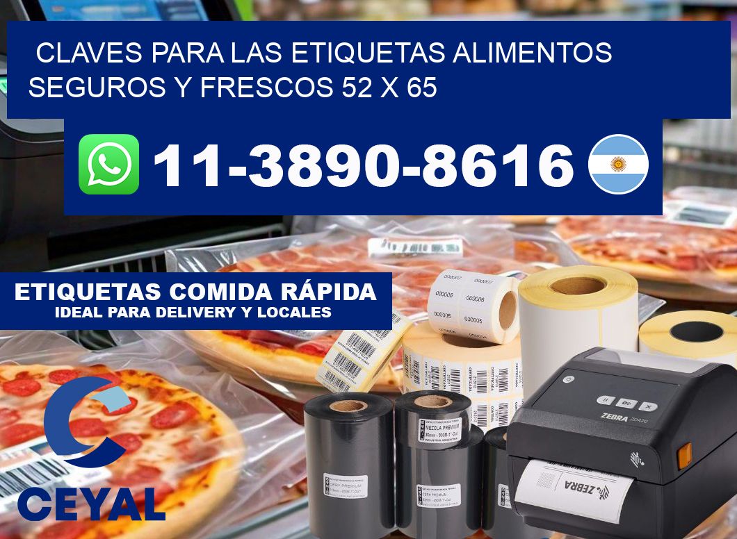 Claves para las etiquetas alimentos seguros y frescos 52 x 65
