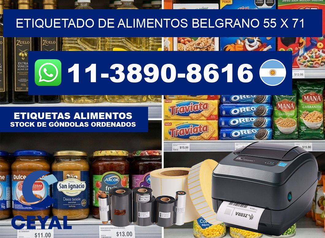 Etiquetado de alimentos belgrano 55 x 71