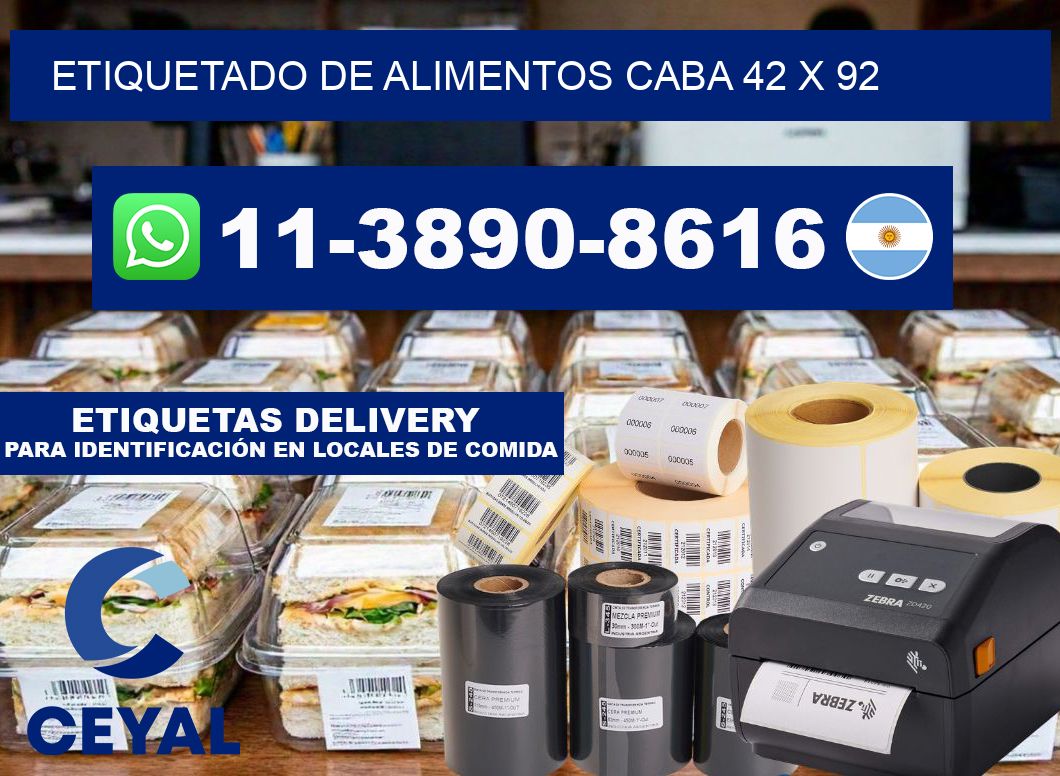Etiquetado de alimentos caba 42 x 92