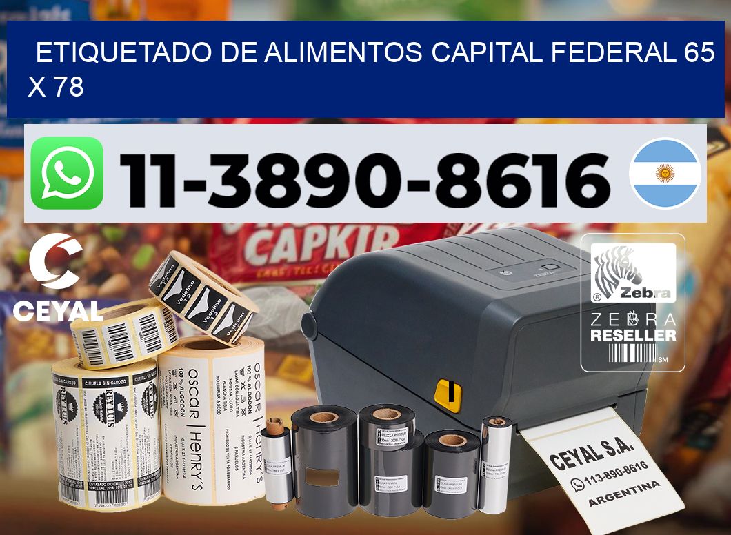 Etiquetado de alimentos capital federal 65 x 78
