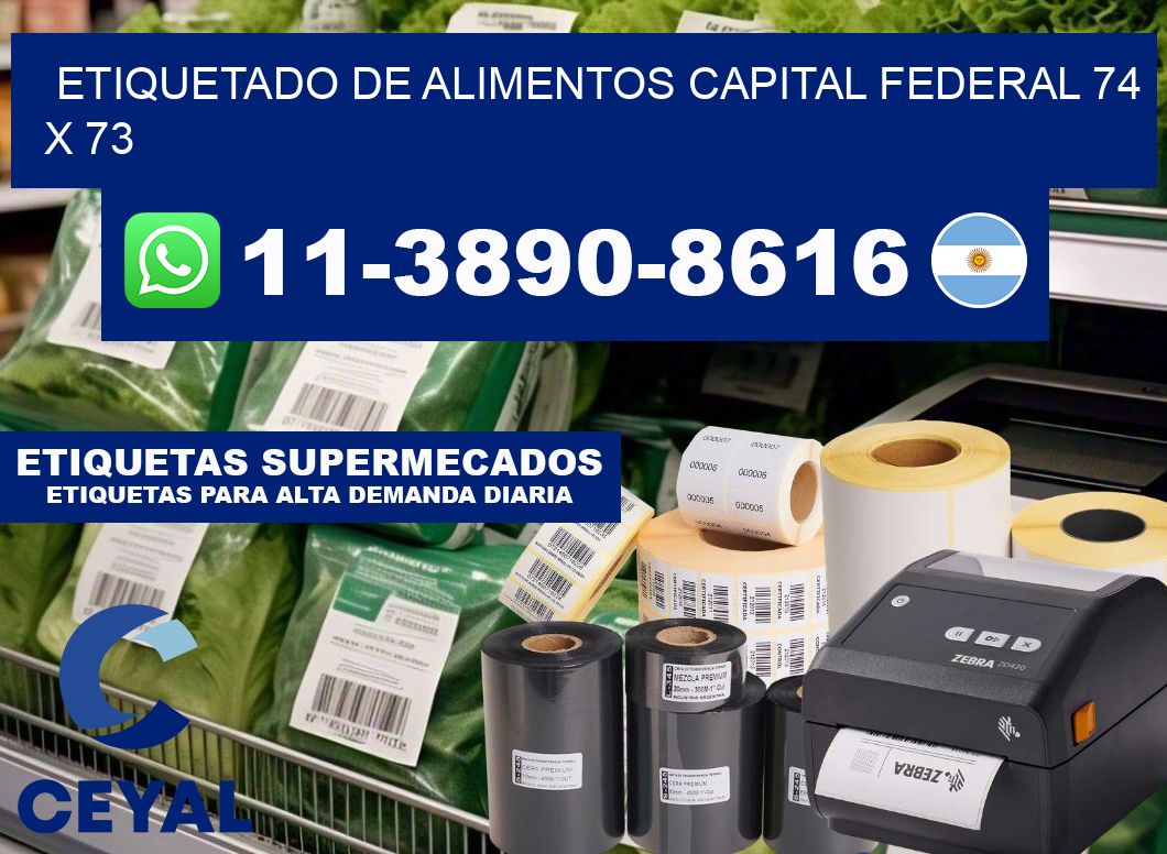 Etiquetado de alimentos capital federal 74 x 73