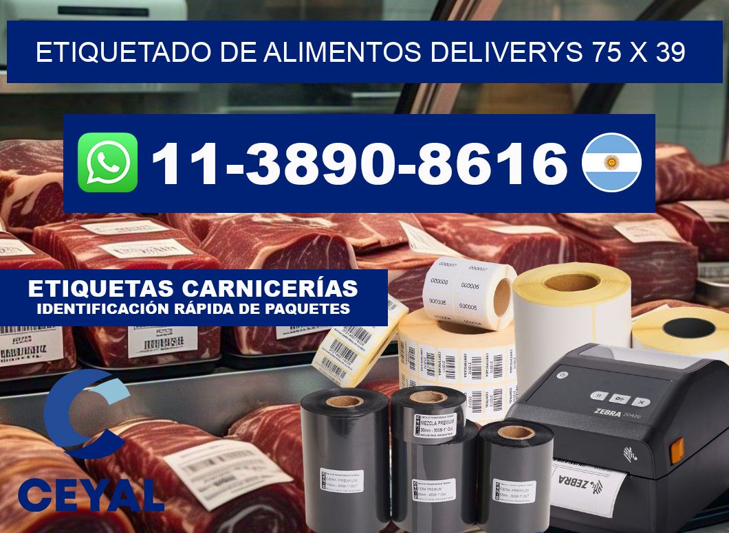 Etiquetado de alimentos deliverys 75 x 39