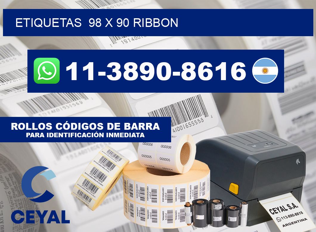 Etiquetas  98 x 90 ribbon