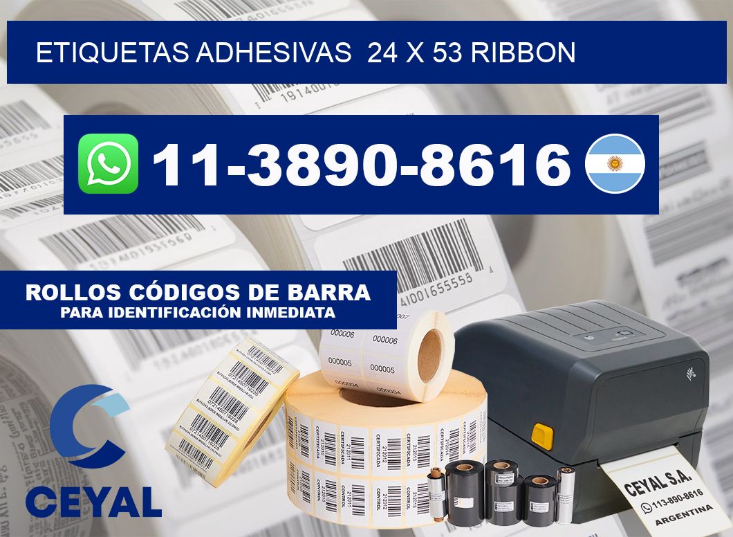 Etiquetas adhesivas  24 x 53 ribbon