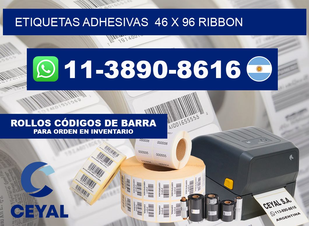 Etiquetas adhesivas  46 x 96 ribbon