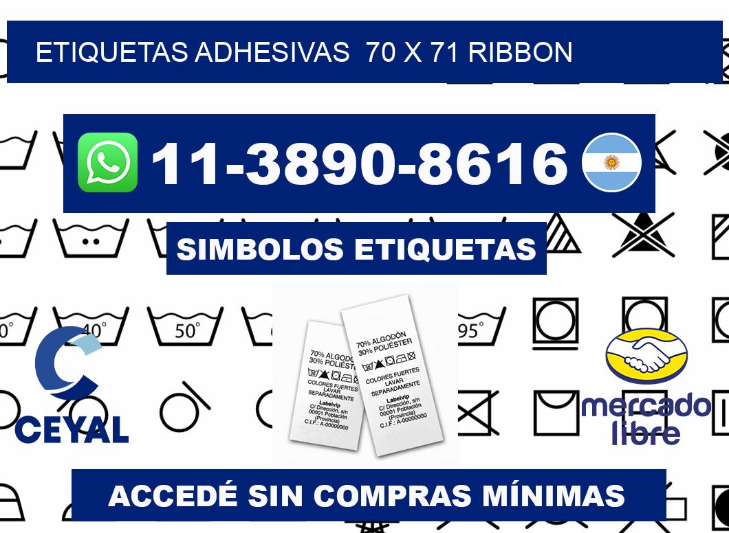 Etiquetas adhesivas 70 x 71 ribbon