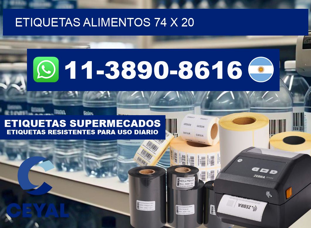 Etiquetas alimentos 74 x 20