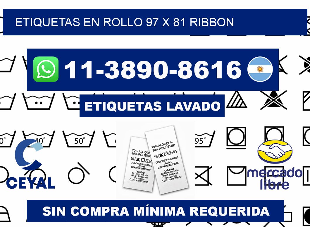 Etiquetas en rollo 97 x 81 ribbon