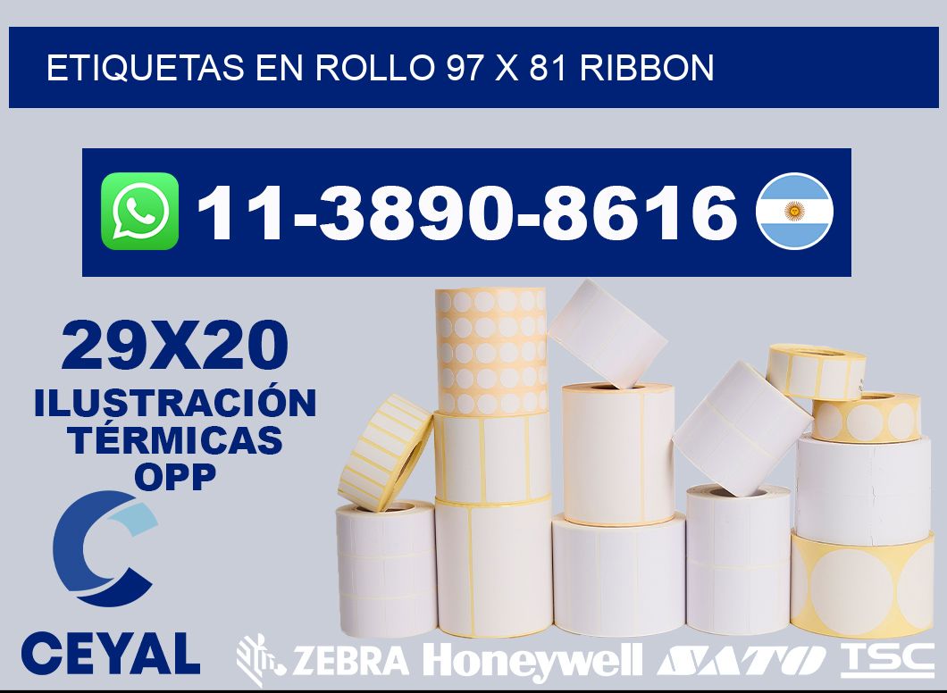 Etiquetas en rollo 97 x 81 ribbon