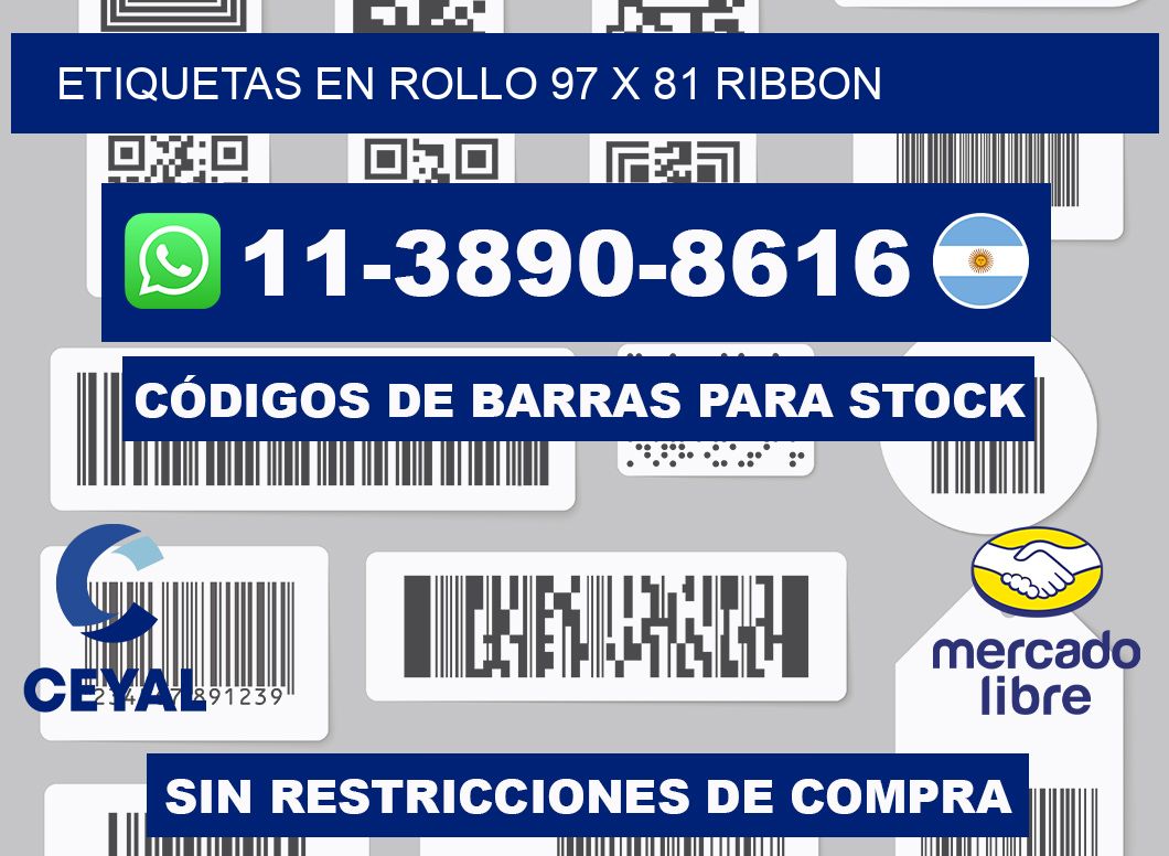 Etiquetas en rollo 97 x 81 ribbon