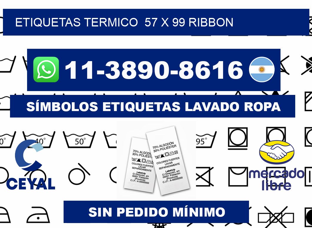 Etiquetas termico  57 x 99 ribbon