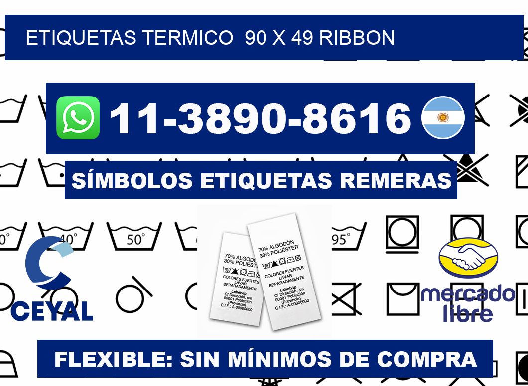 Etiquetas termico 90 x 49 ribbon
