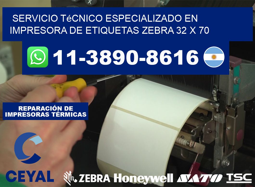 Servicio Técnico Especializado en Impresora de Etiquetas Zebra 32 x 70