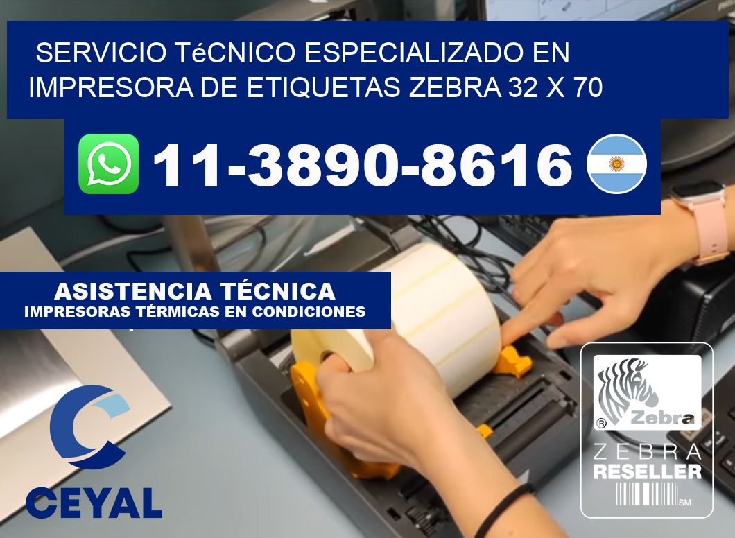 Servicio Técnico Especializado en Impresora de Etiquetas Zebra 32 x 70
