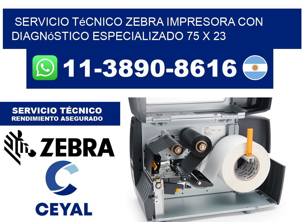 Servicio Técnico Zebra Impresora con Diagnóstico Especializado 75 x 23