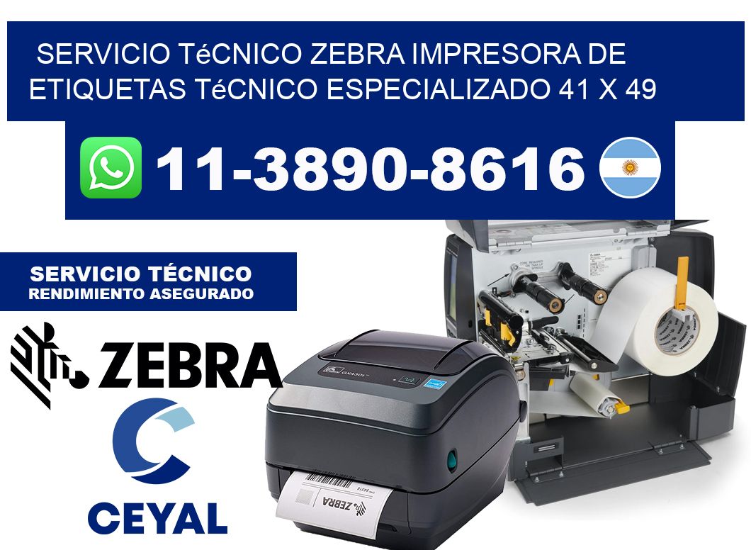 Servicio Técnico Zebra Impresora de Etiquetas Técnico Especializado 41 x 49