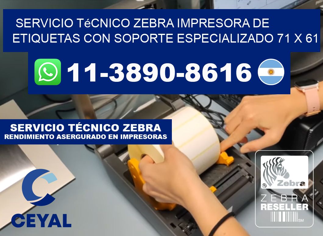 Servicio Técnico Zebra Impresora de Etiquetas con Soporte Especializado 71 x 61