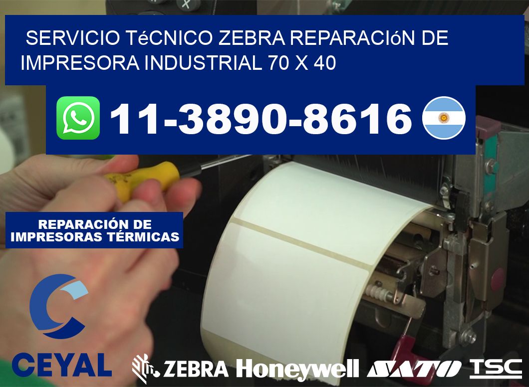 Servicio Técnico Zebra Reparación de Impresora Industrial 70 x 40