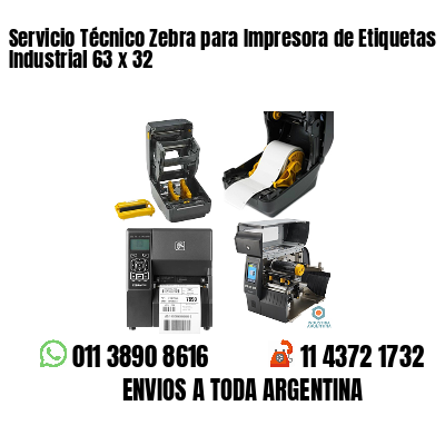 Servicio Técnico Zebra para Impresora de Etiquetas Industrial 63 x 32