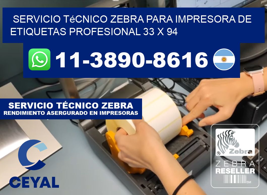 Servicio Técnico Zebra para Impresora de Etiquetas Profesional 33 x 94