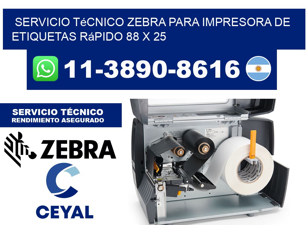 Servicio Técnico Zebra para Impresora de Etiquetas Rápido 88 x 25