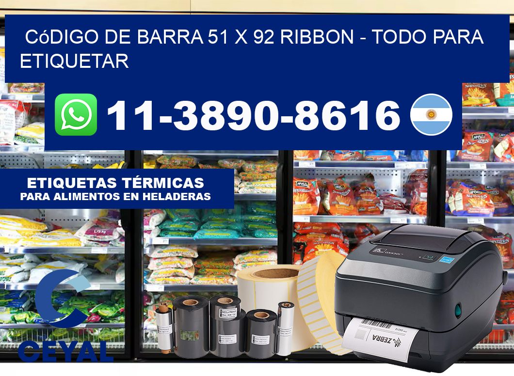 código de barra 51 x 92 ribbon – Todo para Etiquetar