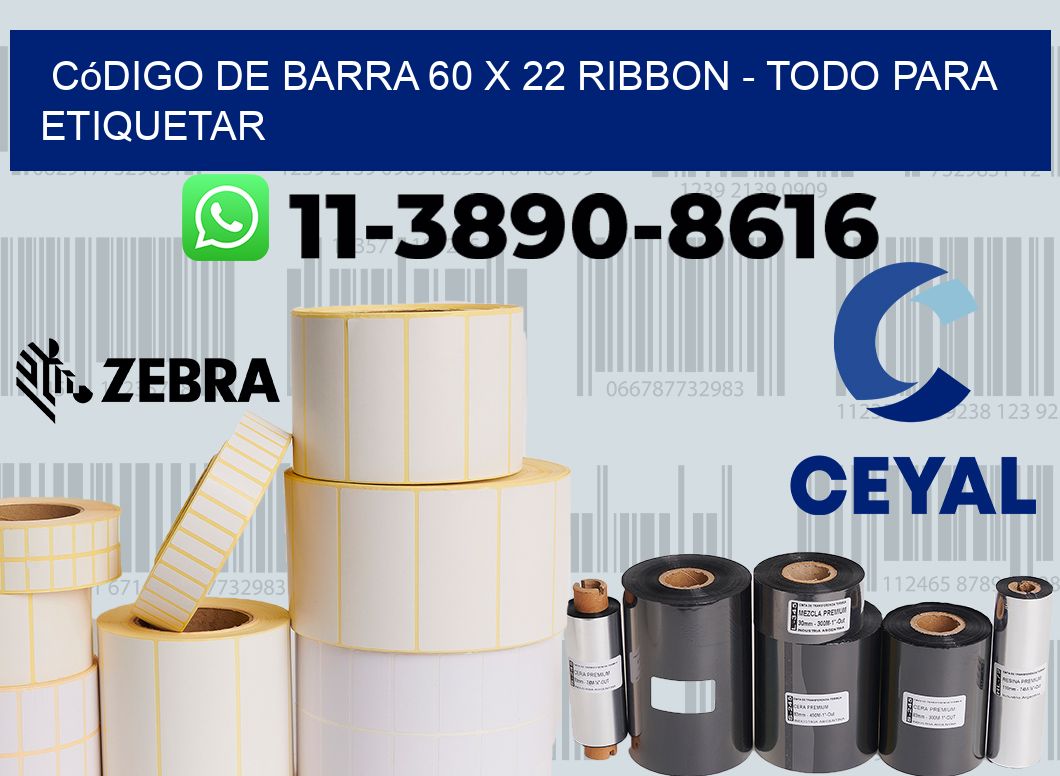 código de barra 60 x 22 ribbon - Todo para Etiquetar