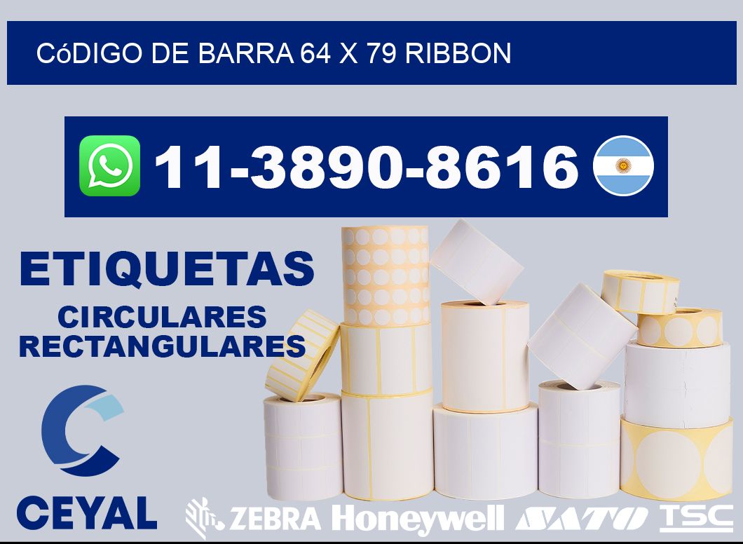 código de barra 64 x 79 ribbon